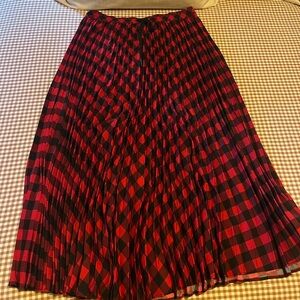 Woolrich Red and Black Plaid A-Line Skirt